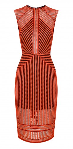 Topshop Airtex stripe midi dress